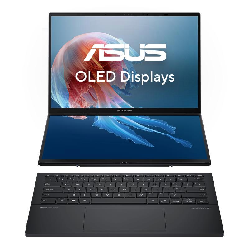ZenBook Duo, Schwarz, 14 Zoll, Touch, WUXGA, OLED, Intel Core Ultra 9 285H, 32 GB, 1 TB SSD