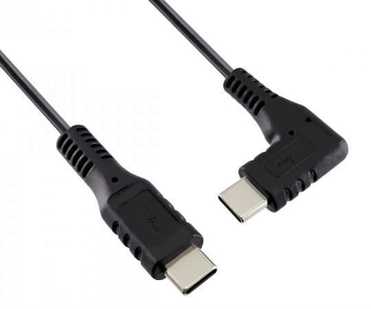 USB Typ C auf C 90°, Ladekabel, 0,3 cm, schwarz