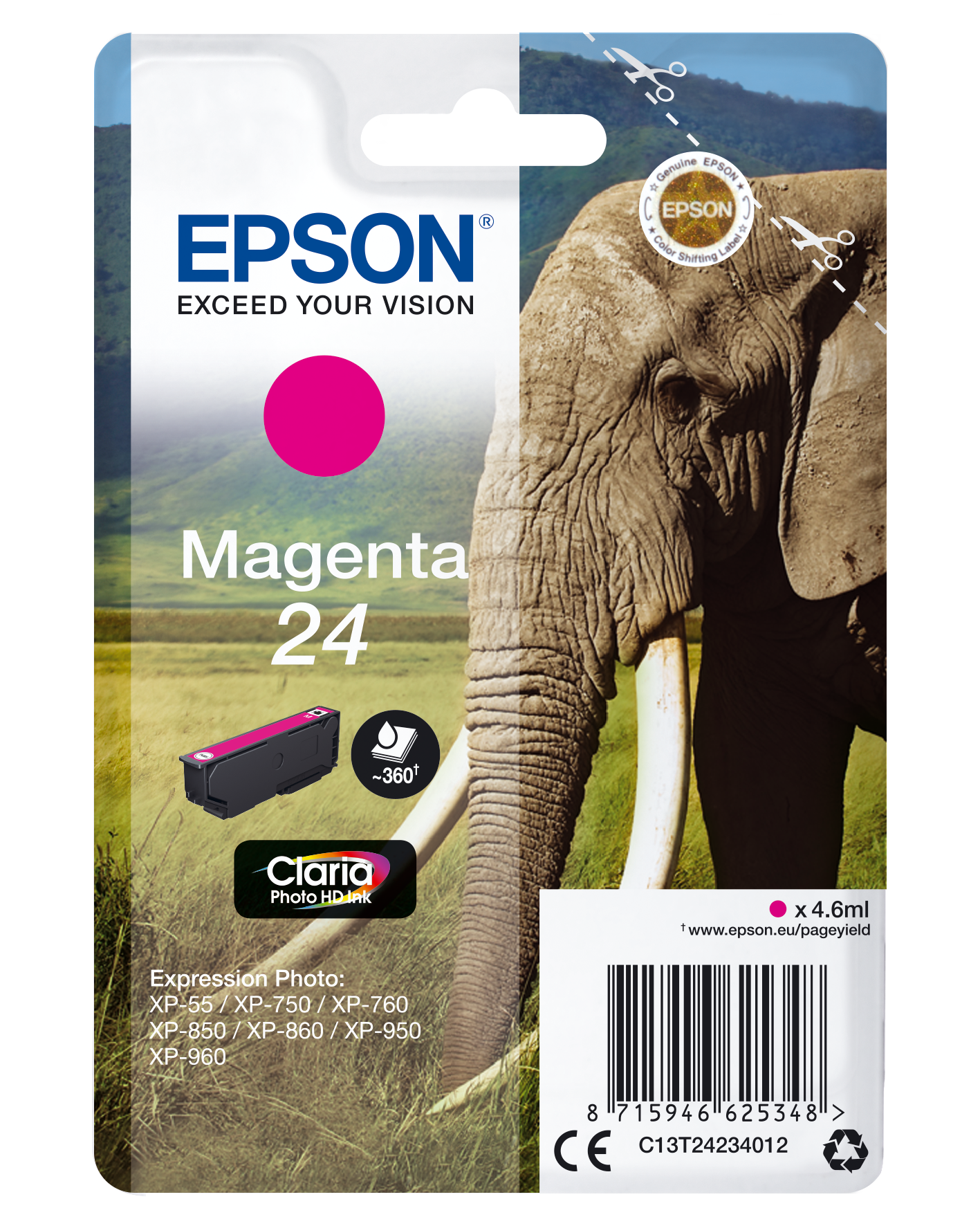 C13T24224012 Elefant magenta Druckerpatrone