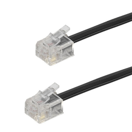 RJ11 Anschlusskabel, RJ11-Stecker 4p4c auf RJ11-Stecker 4p4c, 10m (45114)