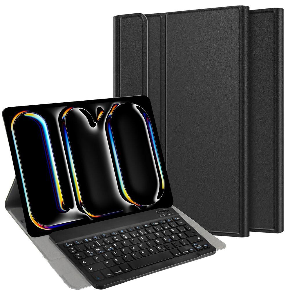 Just in Case iPad Pro 13 2024 (7th Gen) - Premium Bluetooth Keyboard Cover Qwertz, Black Tablet-Hülle