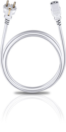 Universal-Netzkabel  Powercord C 13 white 500