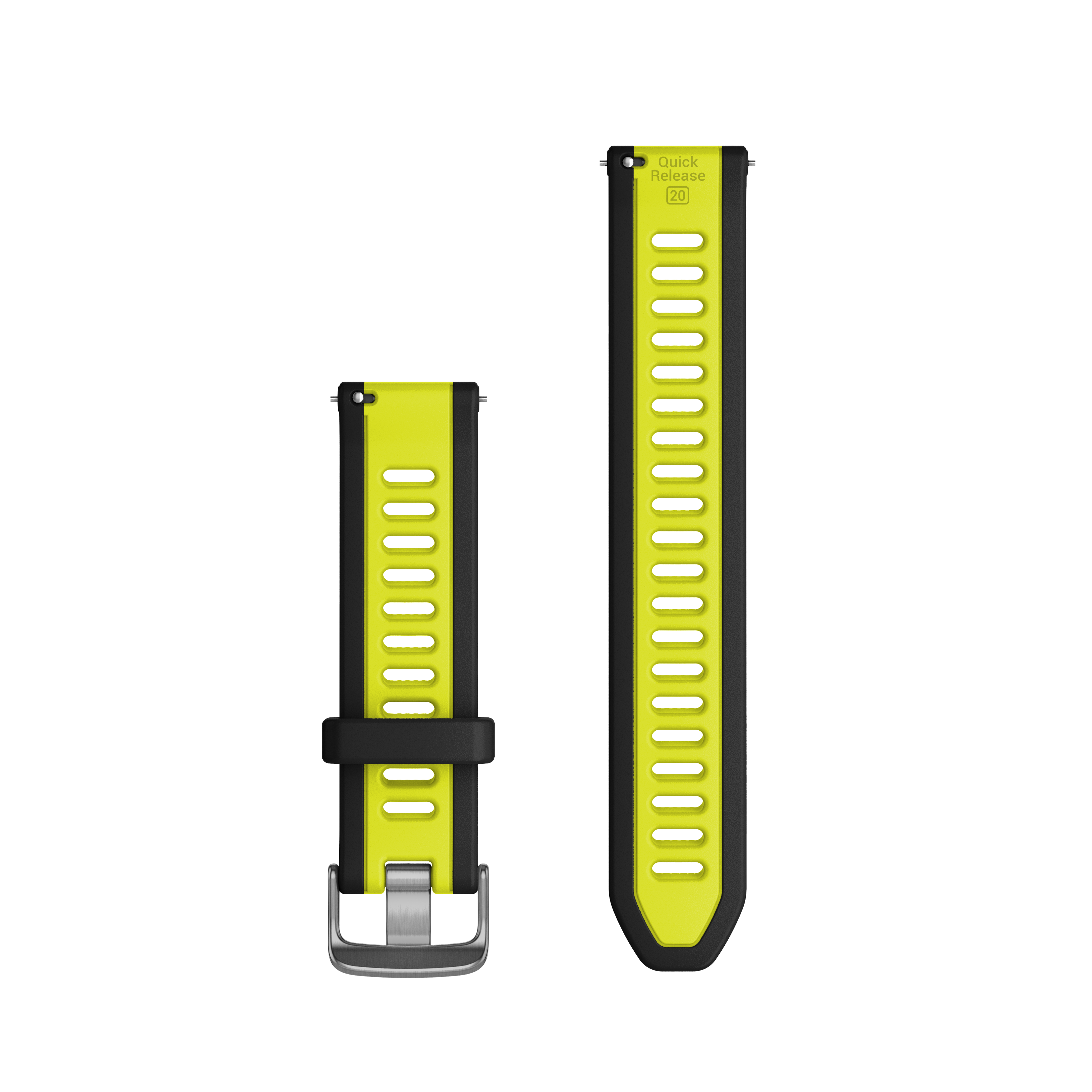 Schnellwechsel-Armband (20 mm) Schwarz/Amp Yellow