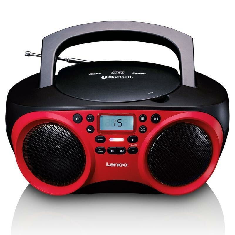 SCD-501 rot Radiorekorder mit CD-Spieler