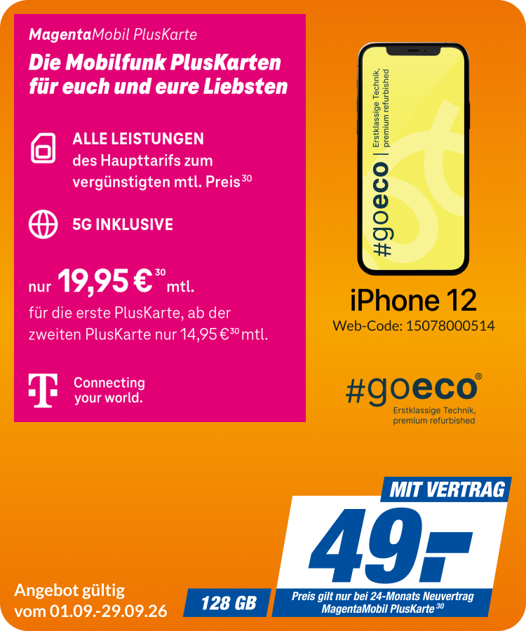 iPhone 12 mit Pluskarte für 49€!