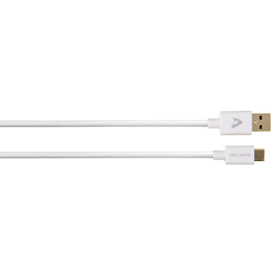 USB-C-Kabel, USB 3.1 Gen 2, USB-C-Stecker – USB-A-Stecker, 10 Gbit/s, 1,00m (00127053)