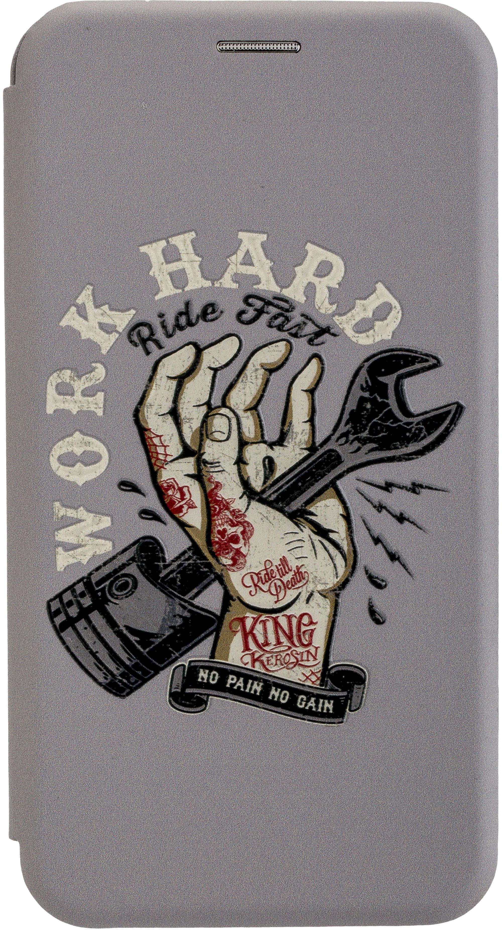 Book Case WE CAN WORK ON IT für Apple iPhone XR Gray Handyhülle