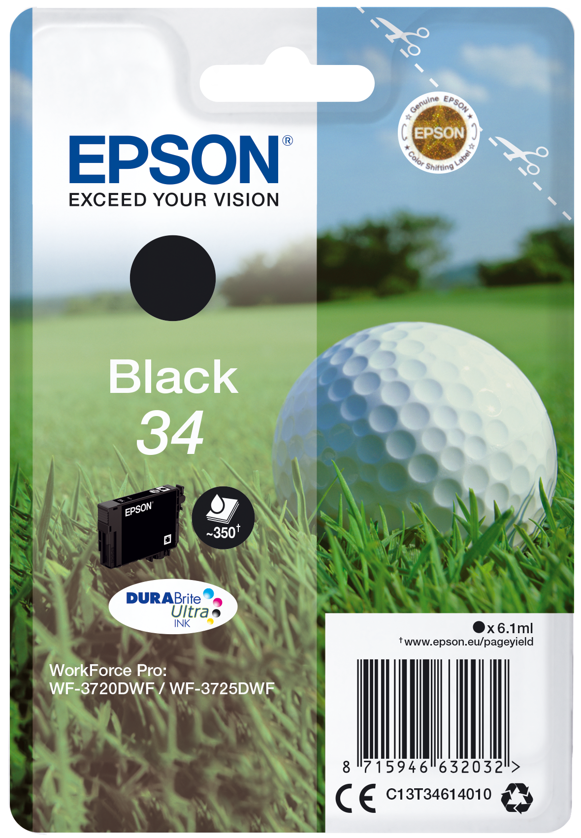 C13T34614010 Golfball schwarz Druckerpatrone