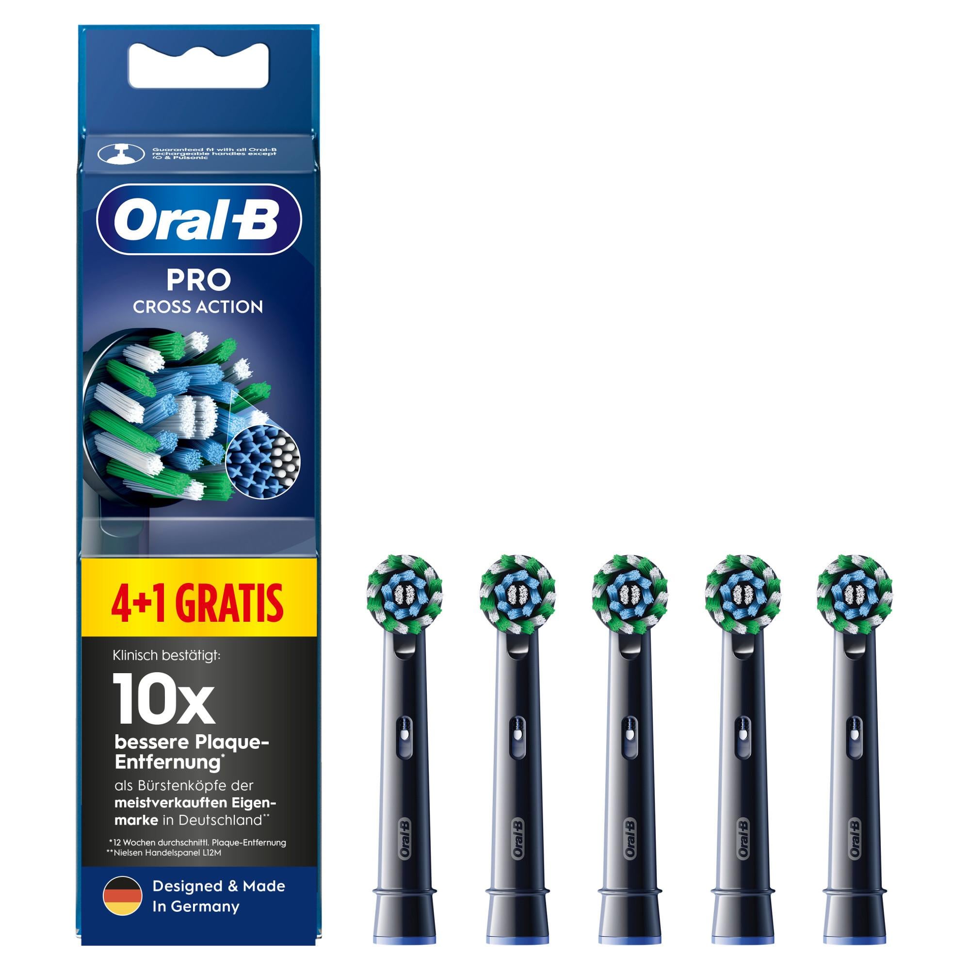 Pro CrossAction Aufsteckbürsten, 4+1 Gratis