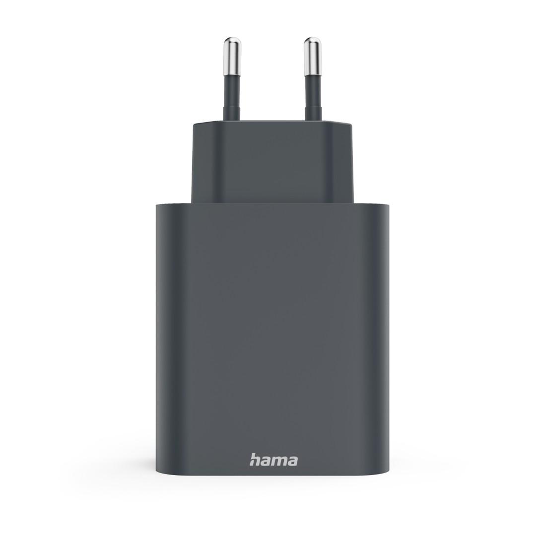Schnellladegerät, 1x USB-C, 1x USB-A, PD, 45 W, Anthrazit (00086444)