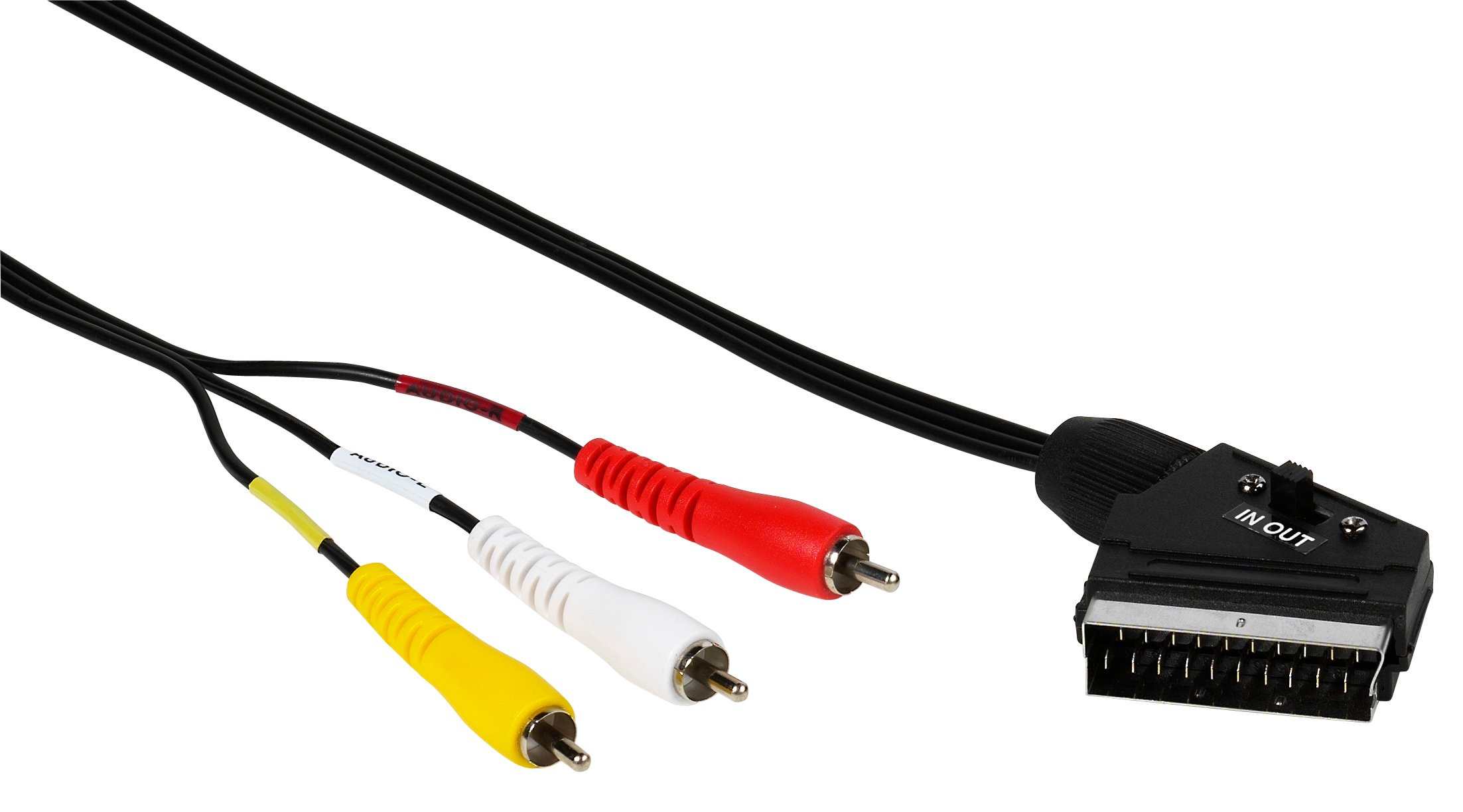 Scart / Cinch Verbindung IN / OUT, 1,5m (47701)