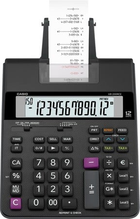 HR-200RCE Desktop Druckrechner schwarz