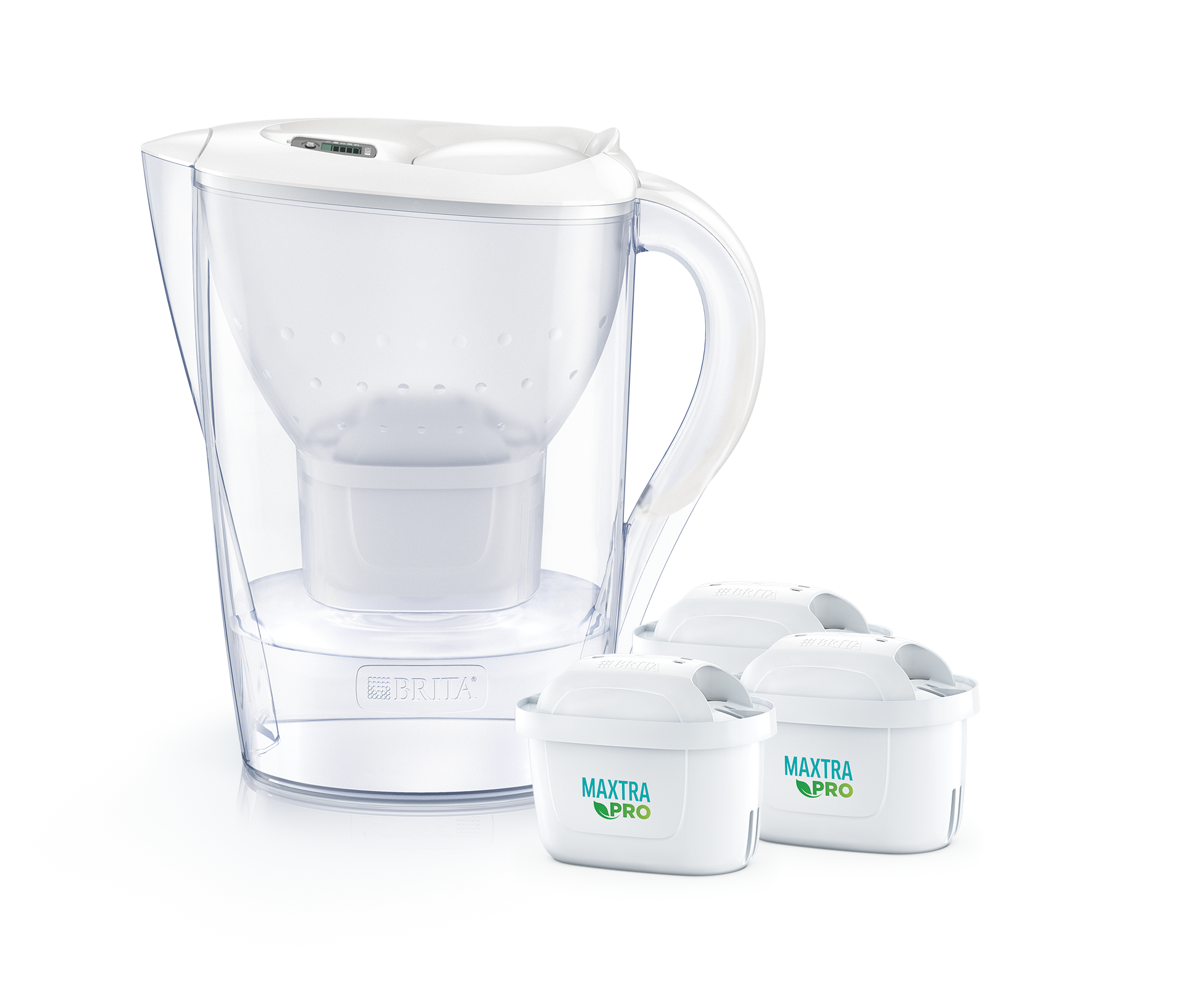 Wasserfilter-Kanne Marella weiß (2,4l) inkl. 3 MAXTRA PRO All-in-1 Kartusche