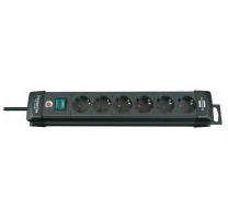 Premium-Line Steckdosenleiste 6-fach schwarz 3m H05VV-F 3G1,5