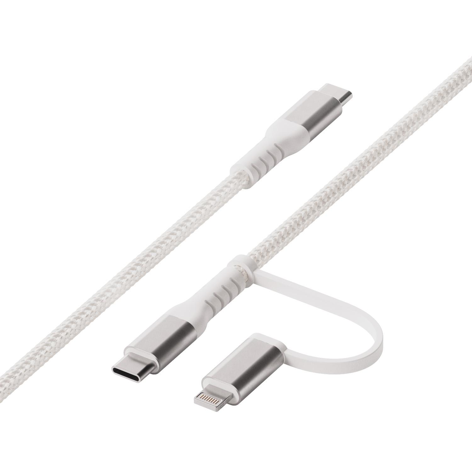 Longlife 2in1 USB Type C™, Lightning MFI Kabel, 100W (64216)