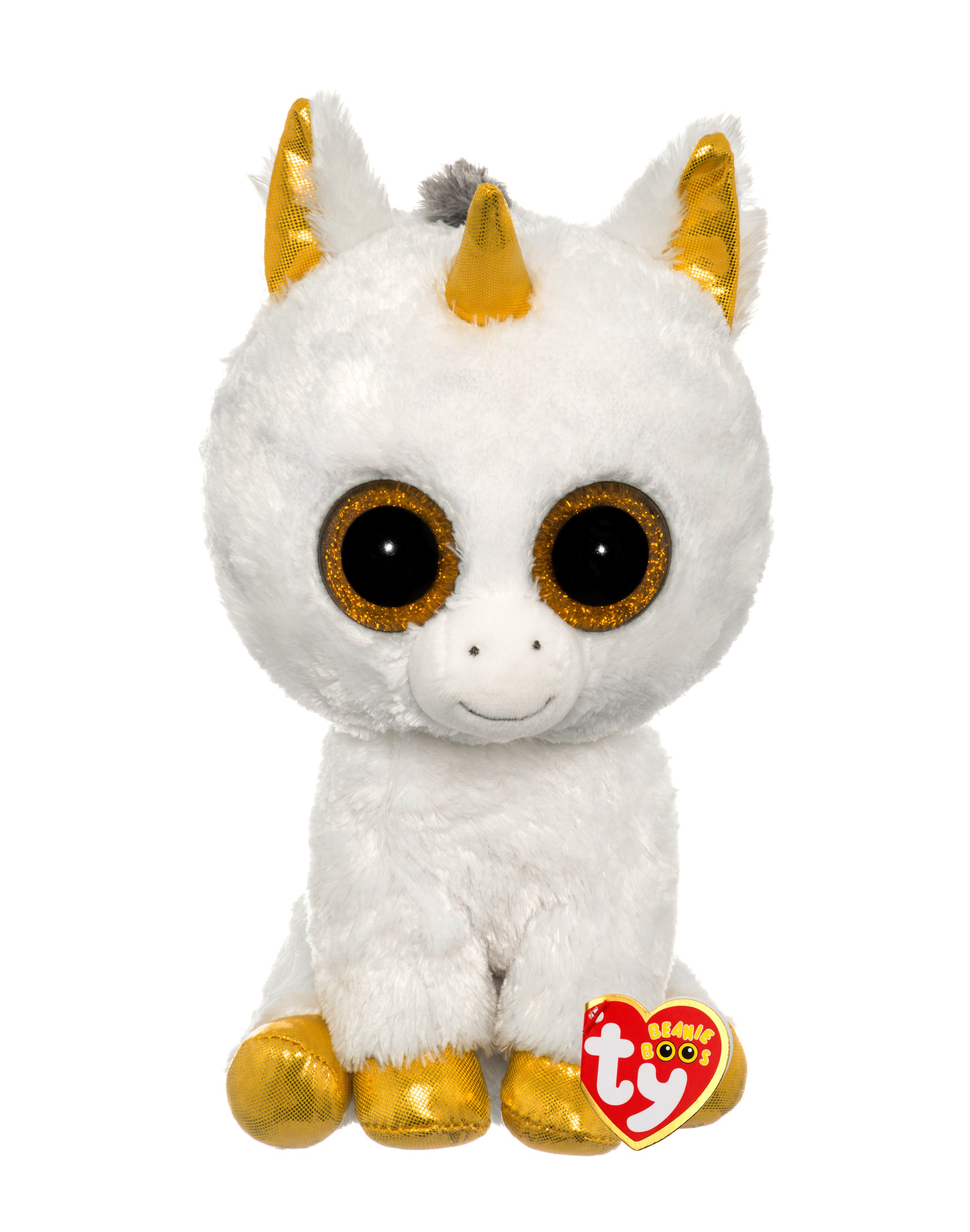 Beanie Boos Pegasus Einhorn weiß/gold 24cm Kuscheltier