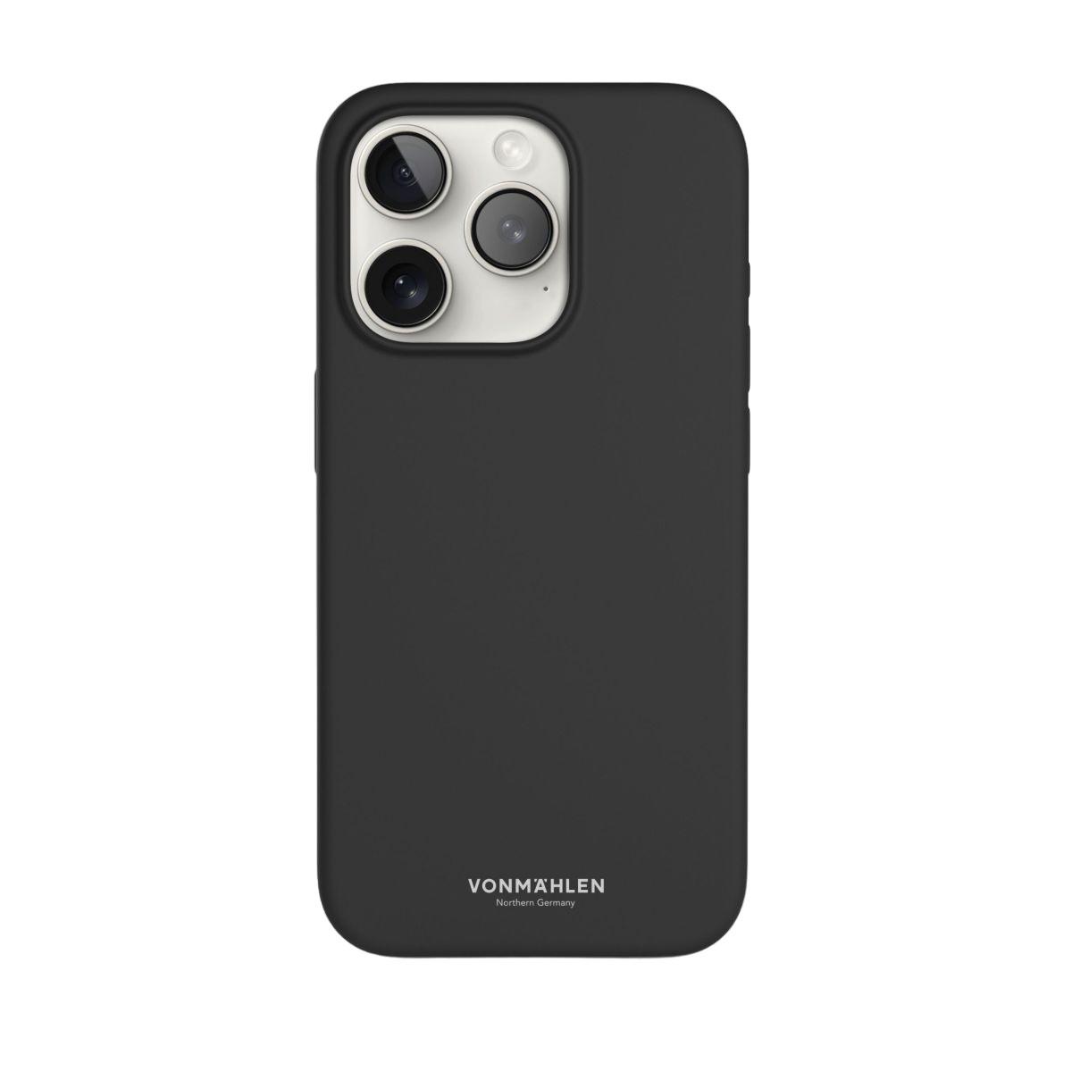 Eco Silicone Case - Schutzhülle aus Silikon, MagSafe kompatibel, für iPhone 15 Pro, Black Handyhülle