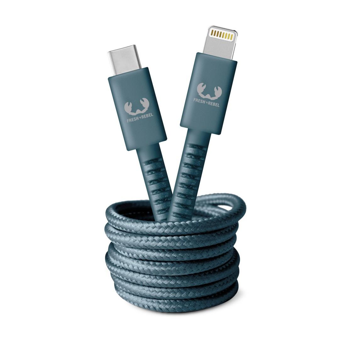 USB-C - Lightning-Kabel "Fabriq", 2,0 m, Dive Blue (00214995)
