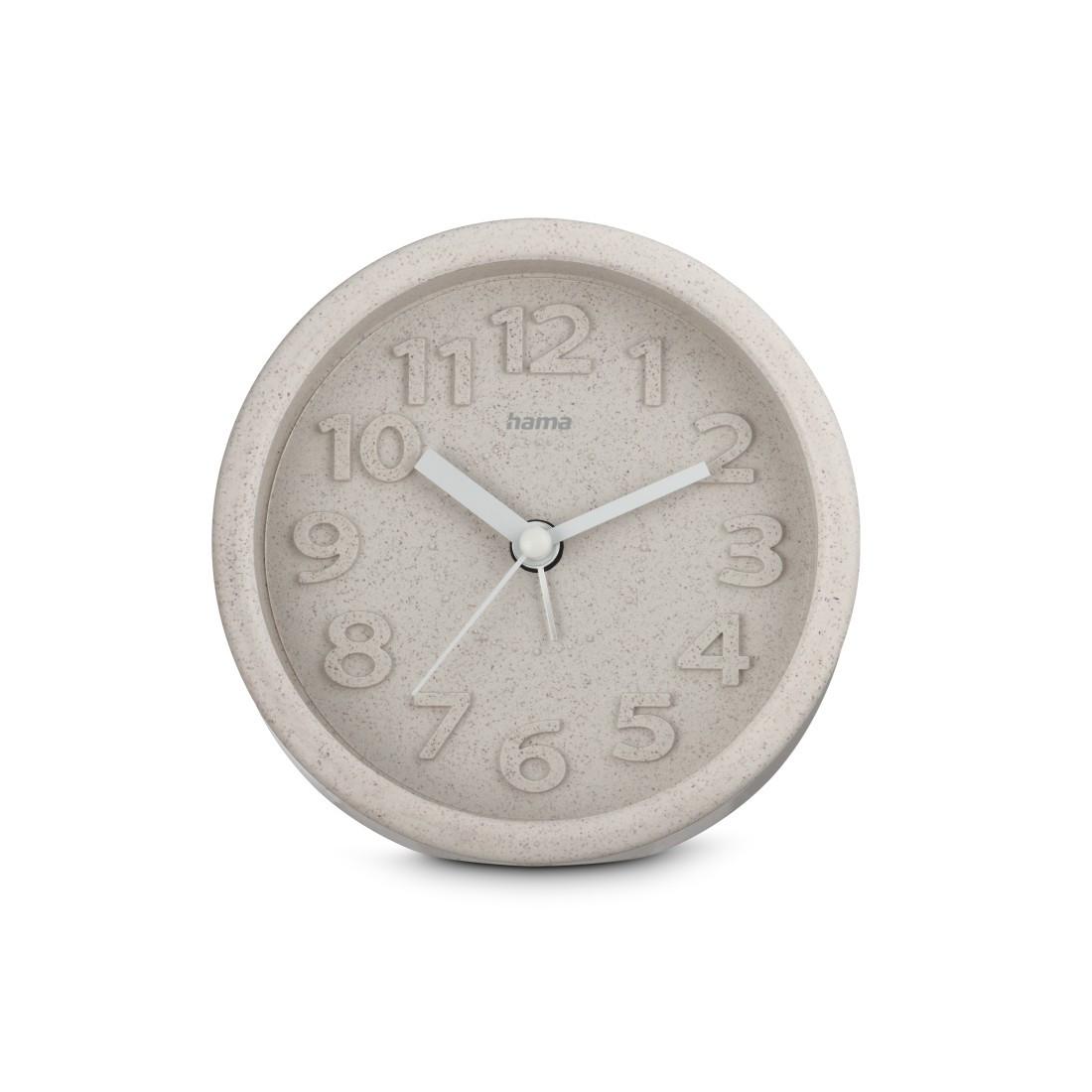 Wecker "Fuerteventura", ohne Ticken, rund, Ø 12 cm, Beige (00222221)
