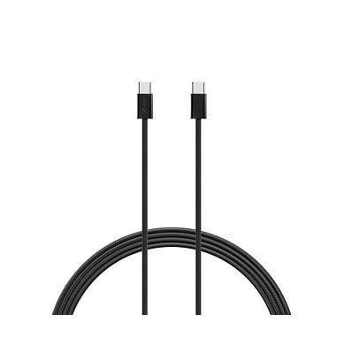 feingewebtes Apple Kabel USB-C auf USB-C 2 Meter Black