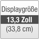 Displaygröße 13,3 Zoll (33,8 cm)
