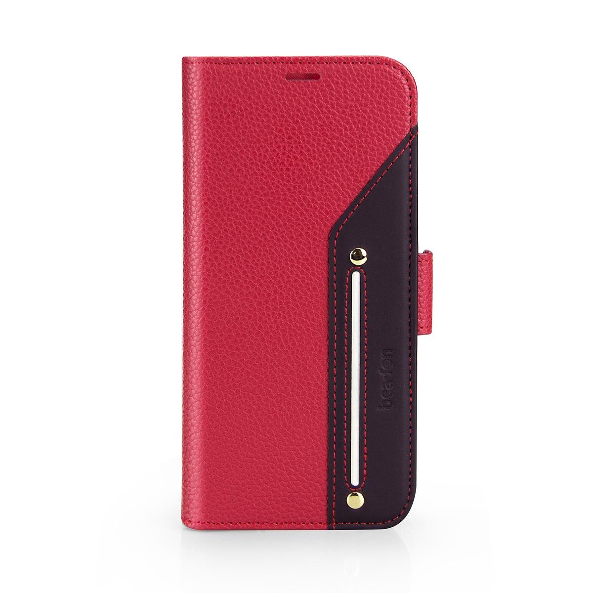 Book Cover für M7 + M7 Lite rot Handyhülle