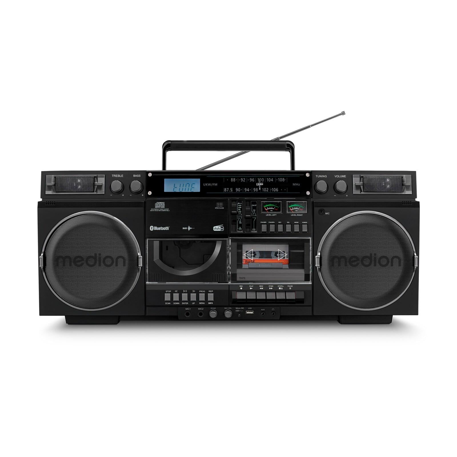 LIFE P66538 Retro-Boombox schwarz