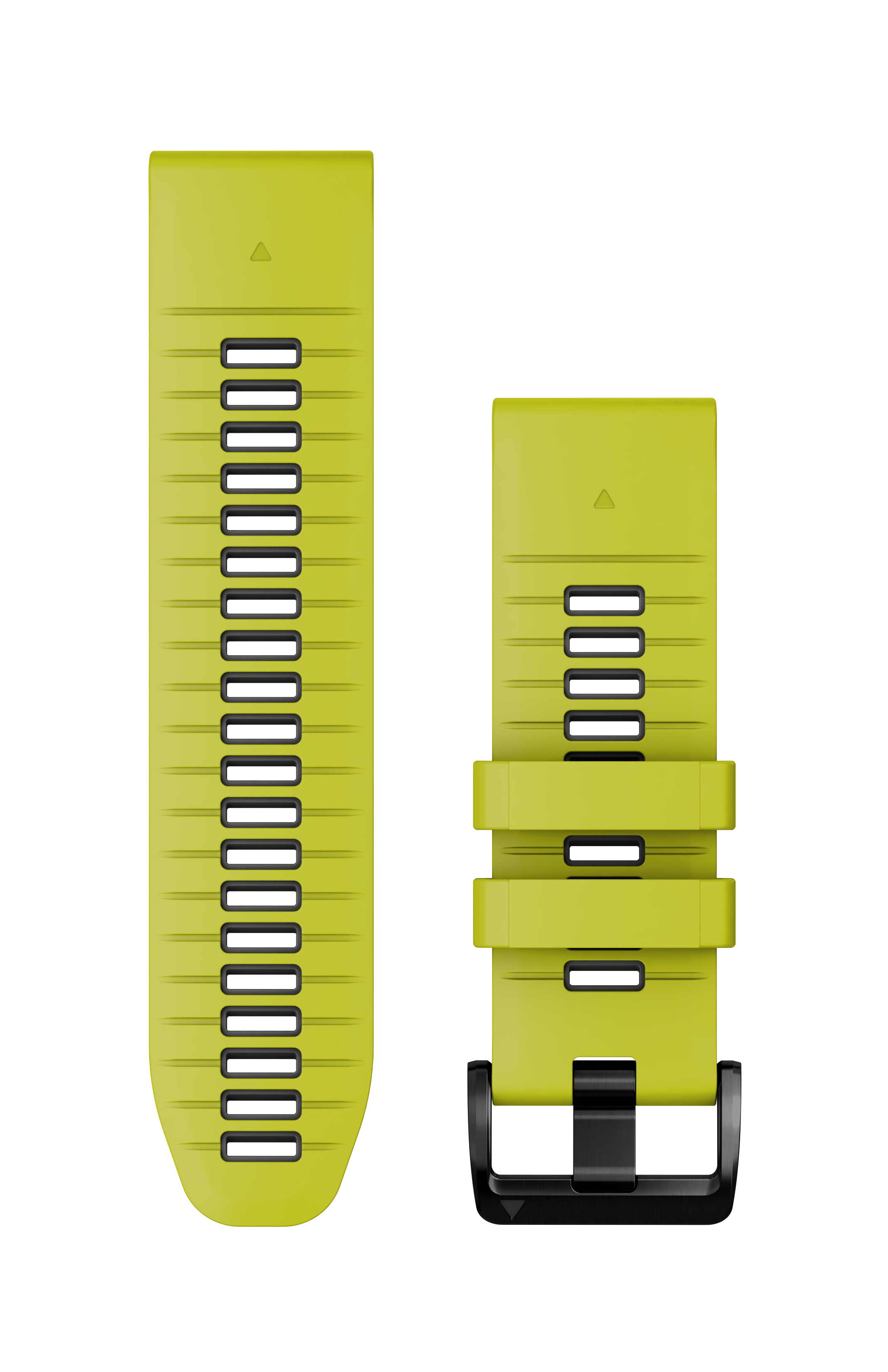 QuickFit-Armband 26 mm, Silikon Electric Lime/Graphit, Teile aus Edelstahl Schwarz