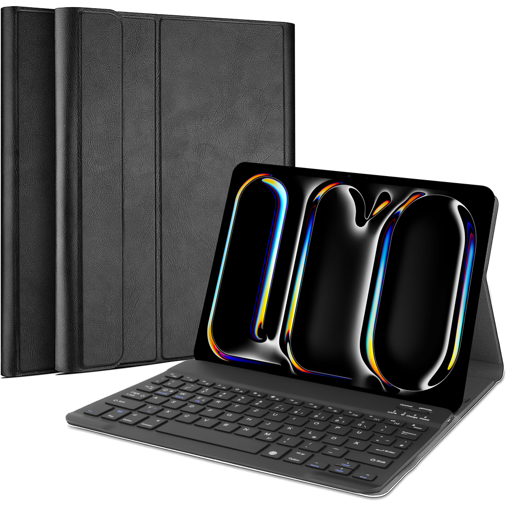 Just in Case iPad Pro 11 2024 (5th Gen) - Premium Bluetooth Keyboard Cover Qwertz, Black Tablet-Hülle