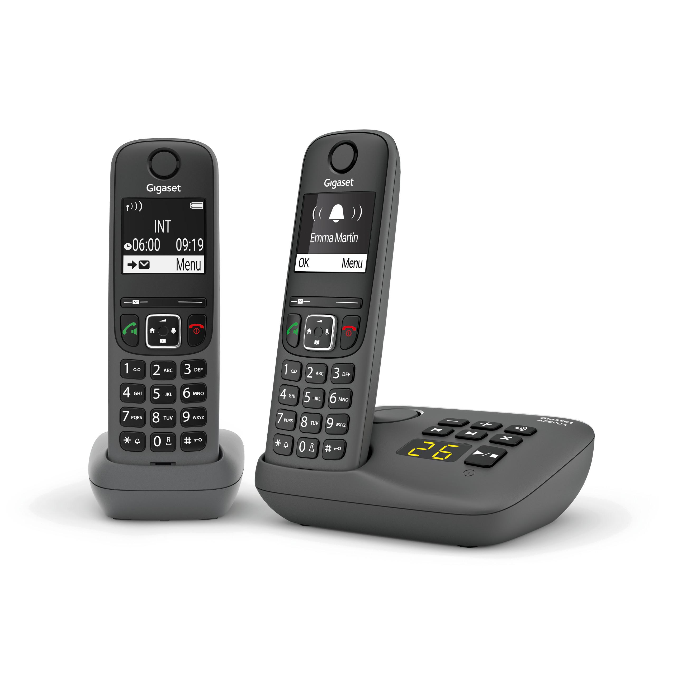 AE690A Duo Anthrazit Schnurloses Telefon