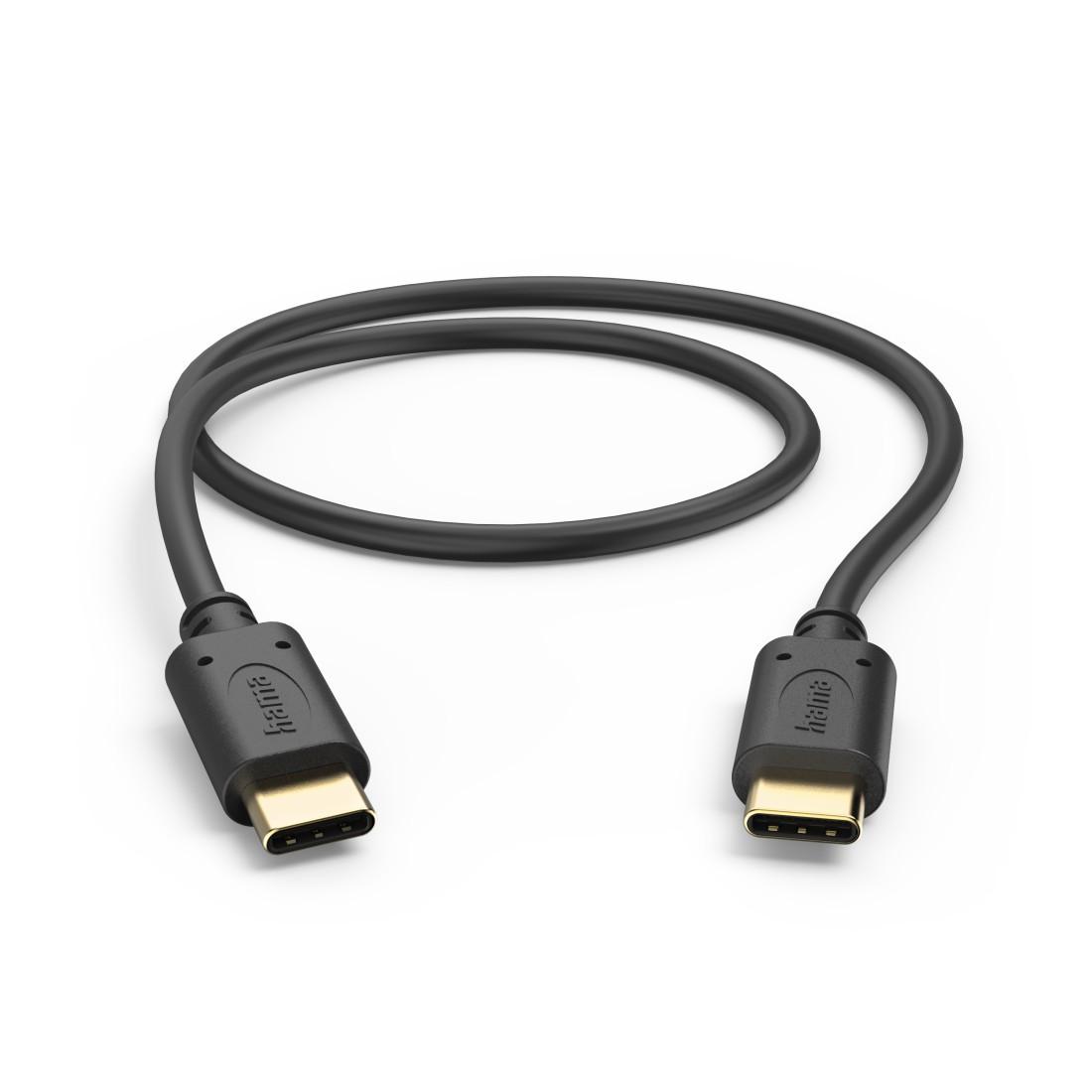 USB-C auf USB-C Kabel Ladekabel, USB-C - USB-C, 0,5 m, Schwarz (00201706)