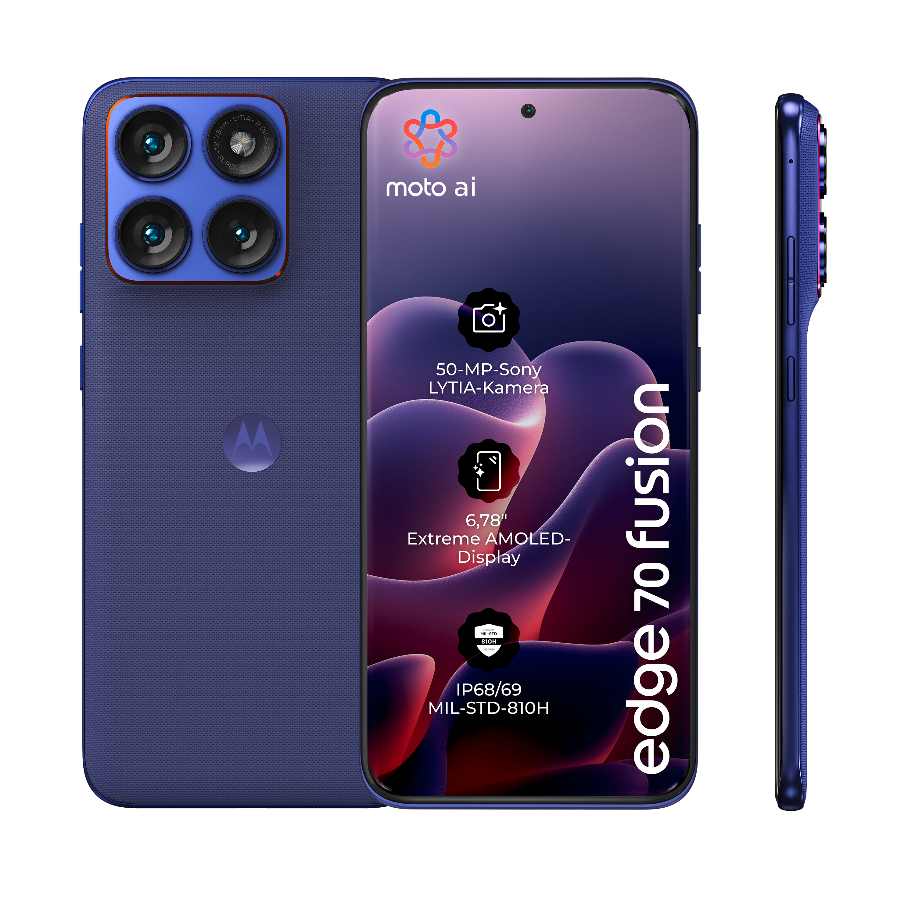 edge 70 Fusion 8 GB + 256 GB PANTONE® Orient Blue Smartphone