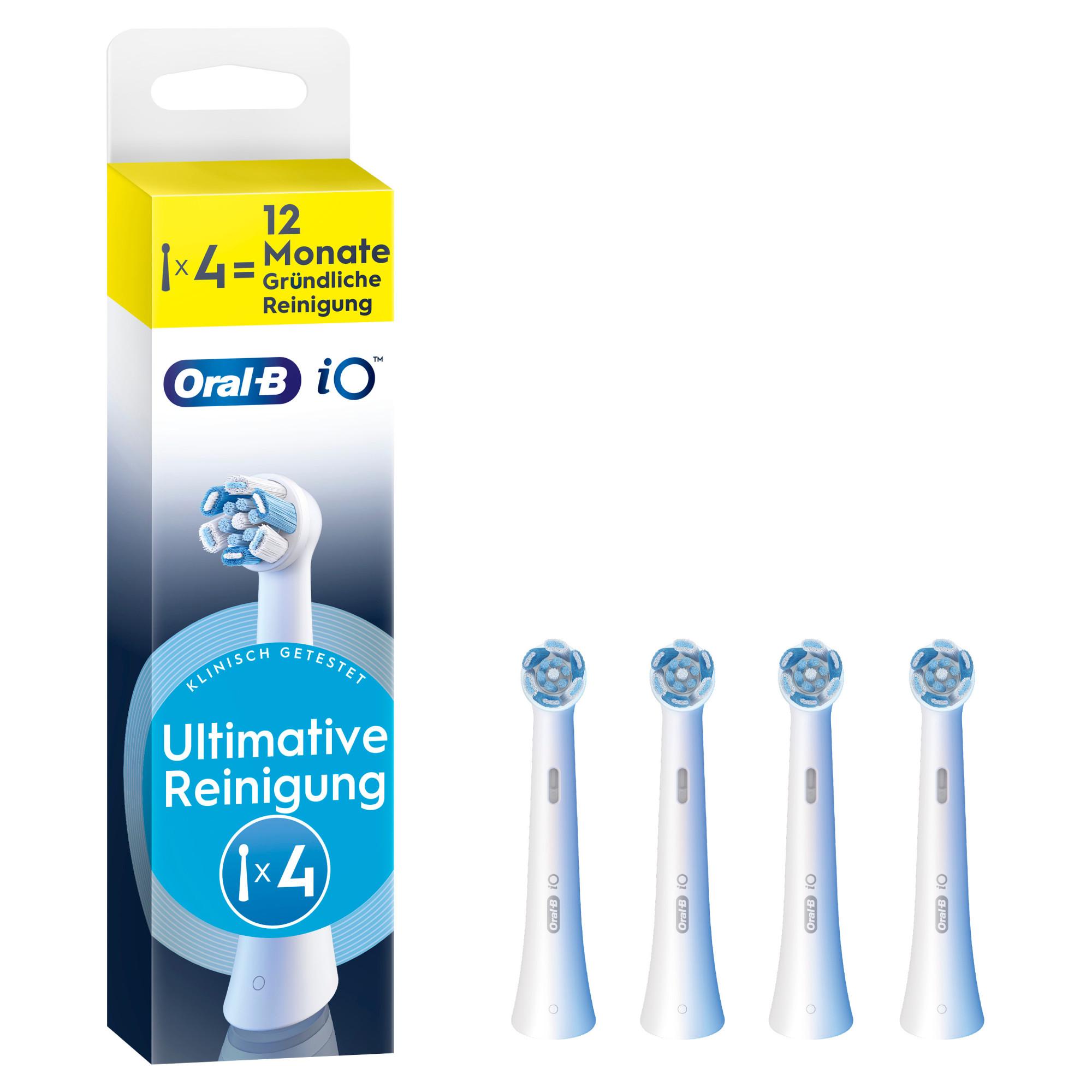 iO Ultimative Reinigung, Original Aufsteckbürsten, Weiß, 4er