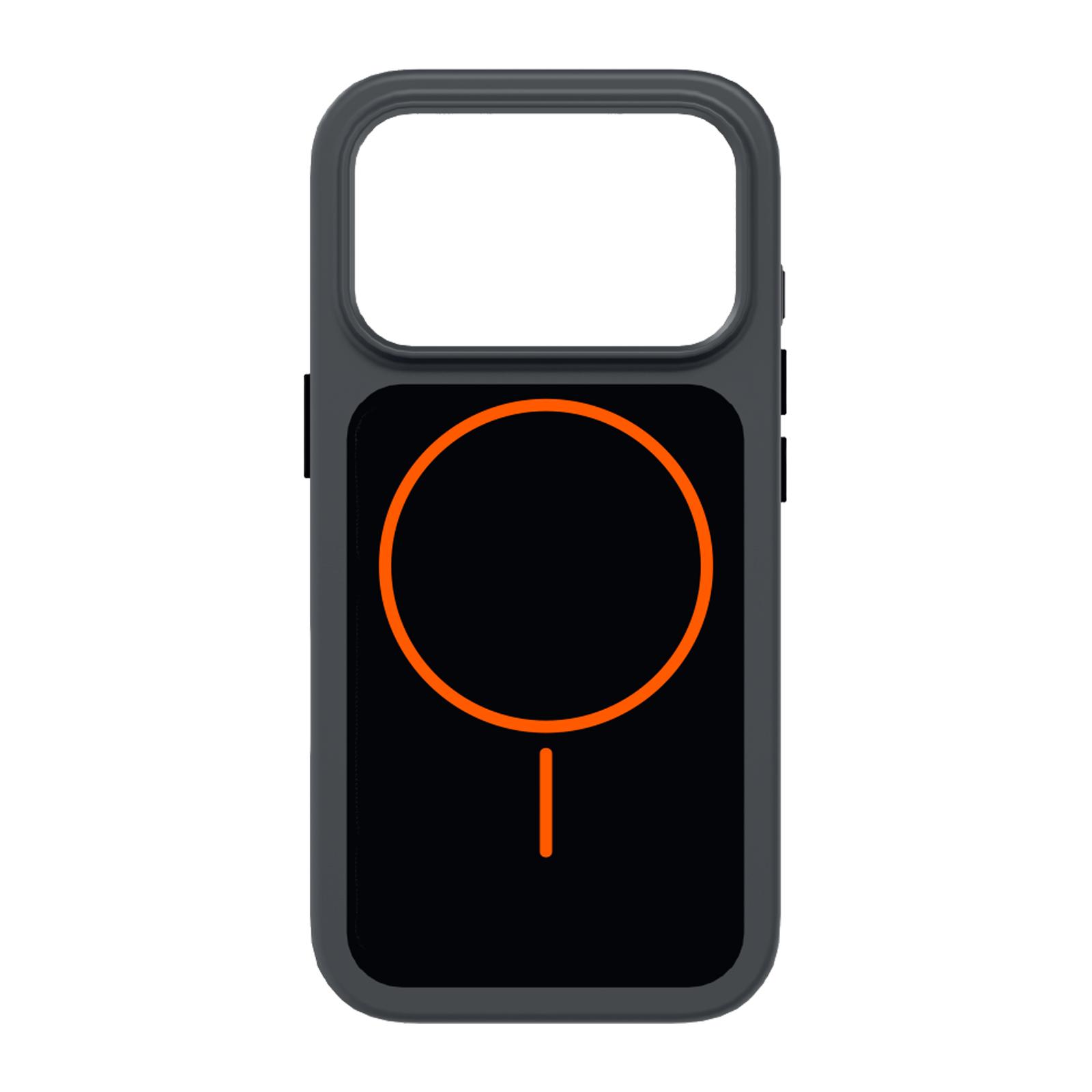 Core Hülle kompatibel mit MagSafe für iPhone 17 Pro mit D3O Stoßschutz, Orange-schwarz