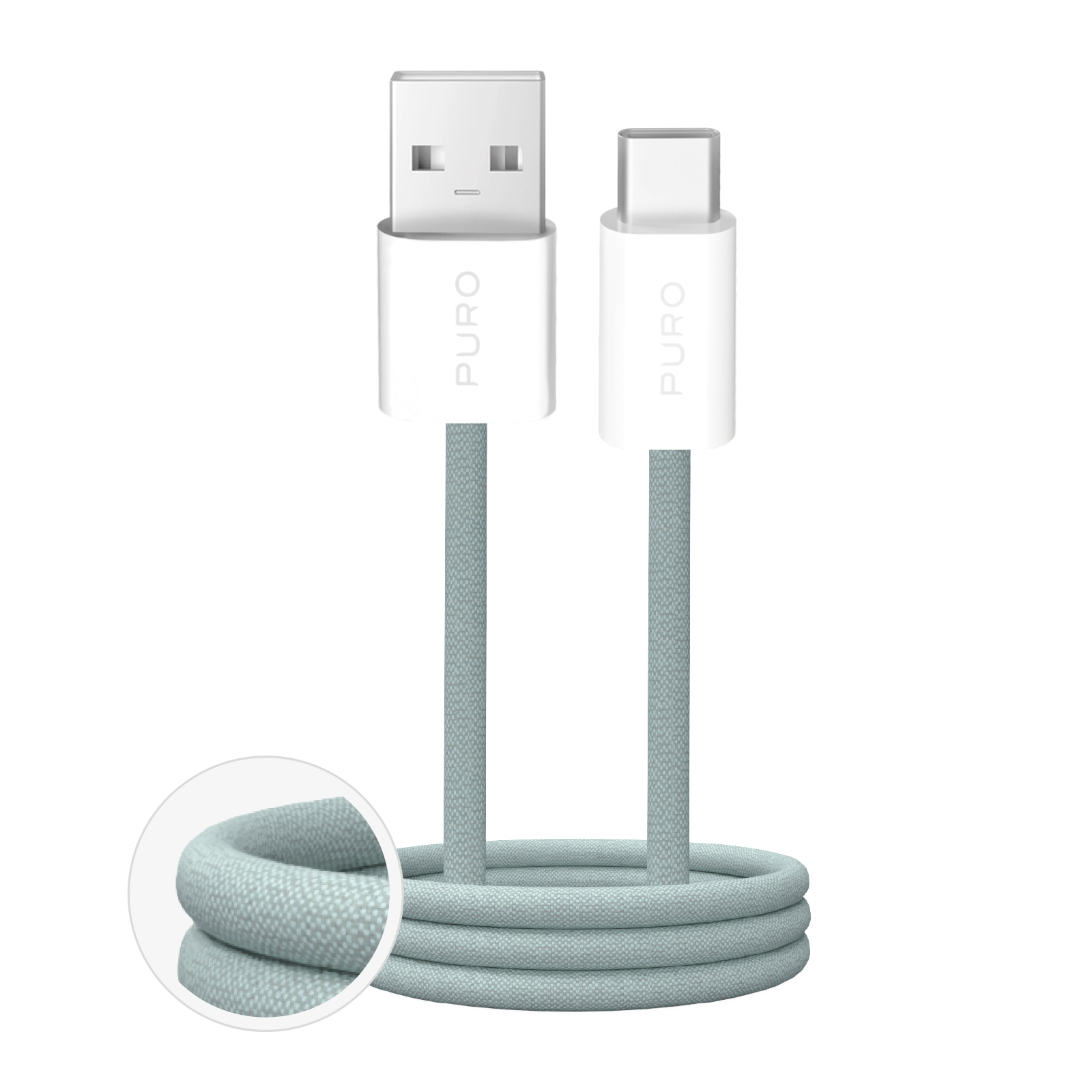 Lade und Synchronisierungskabel Fabrik 2.0 USB-A - USB-C, Island Mist