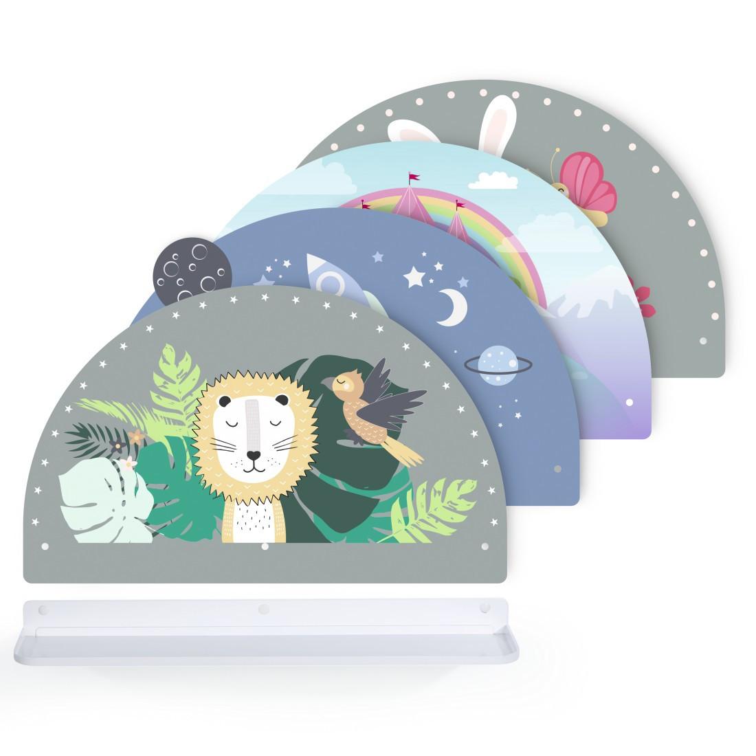 Regal für Hörspielbox, Hörspielfiguren (z.B. Tonie®), magnetisch, Weiß (00132440)