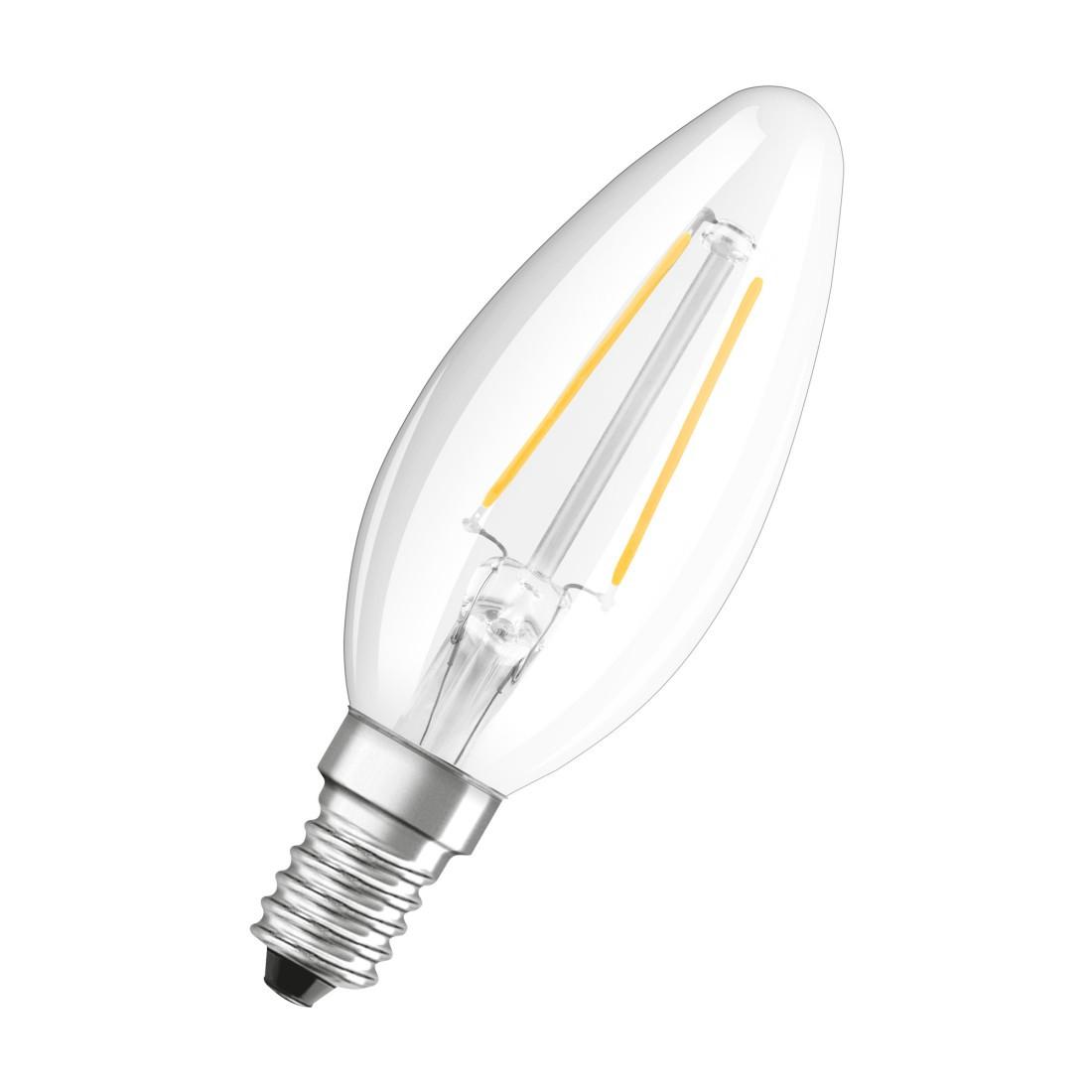 LED-Filament "Retrofit", Kerze, 2.5W ersetzt 25W, E14, Warmweiß, klar (00217765)