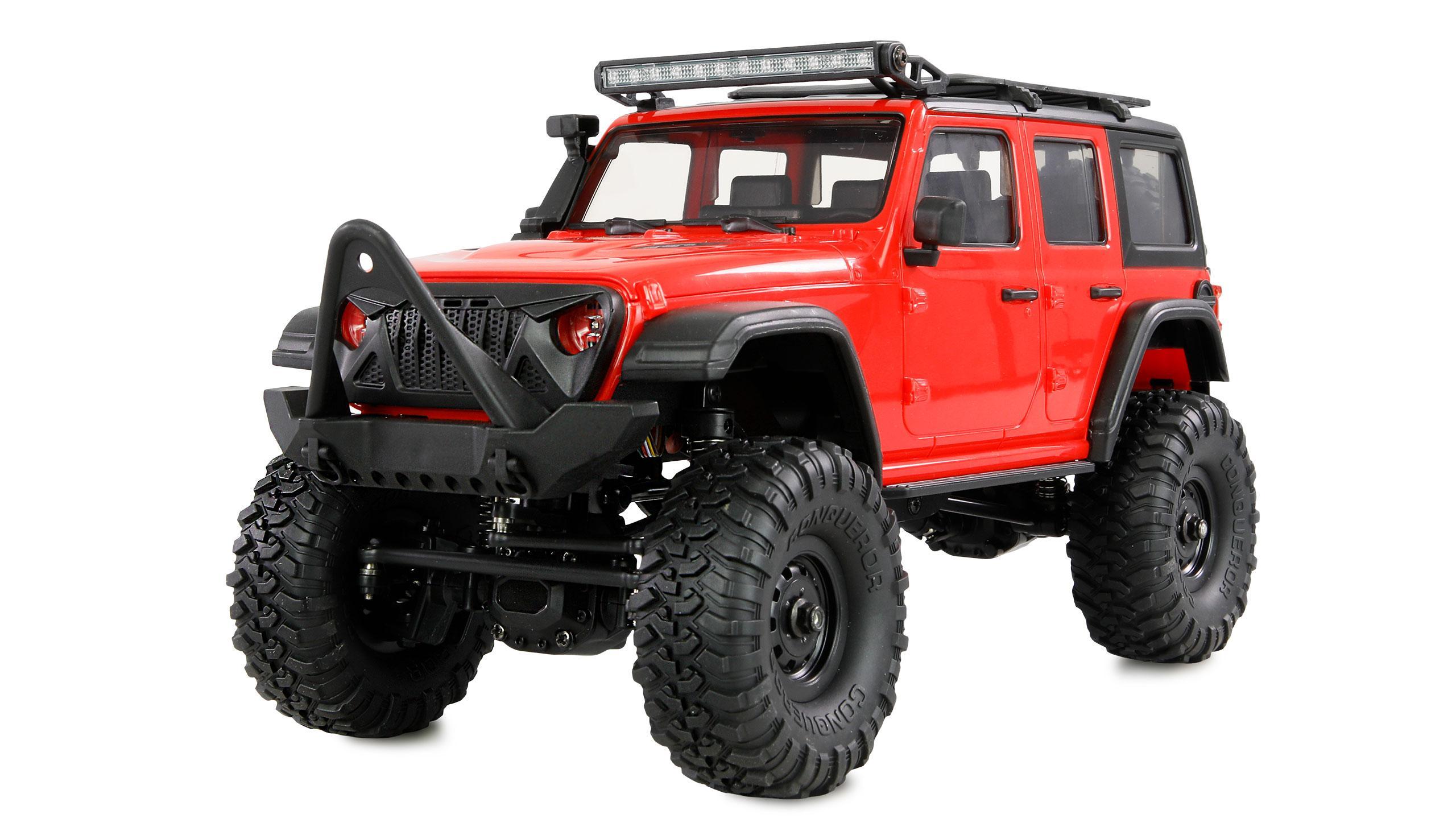 RC Crawler Mini-D90 AMXRock 4WD 1:16 RTR rot Ferngesteuertes Auto