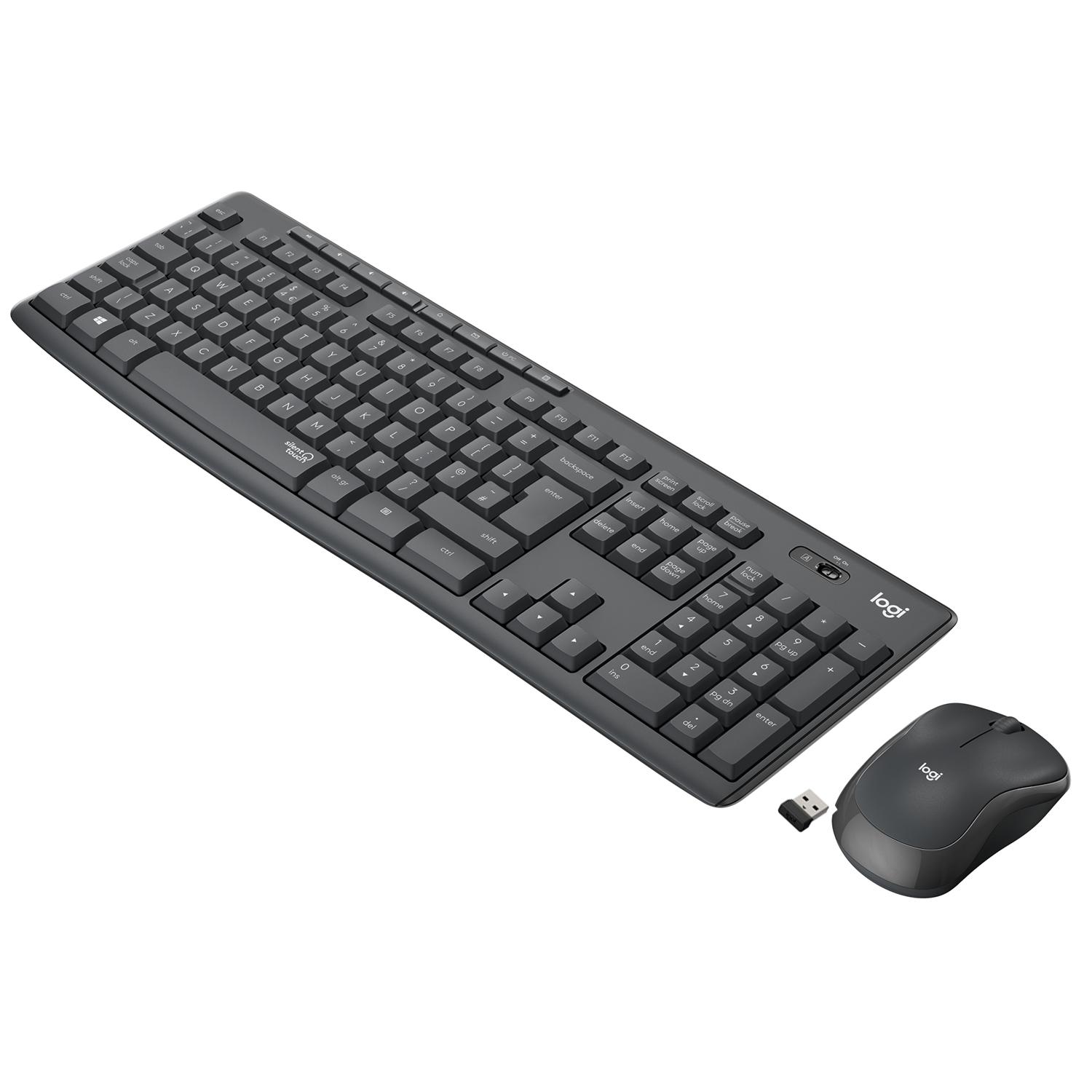 MK295 Silent Wireless Combo graphite Maus-Tastatur-Set