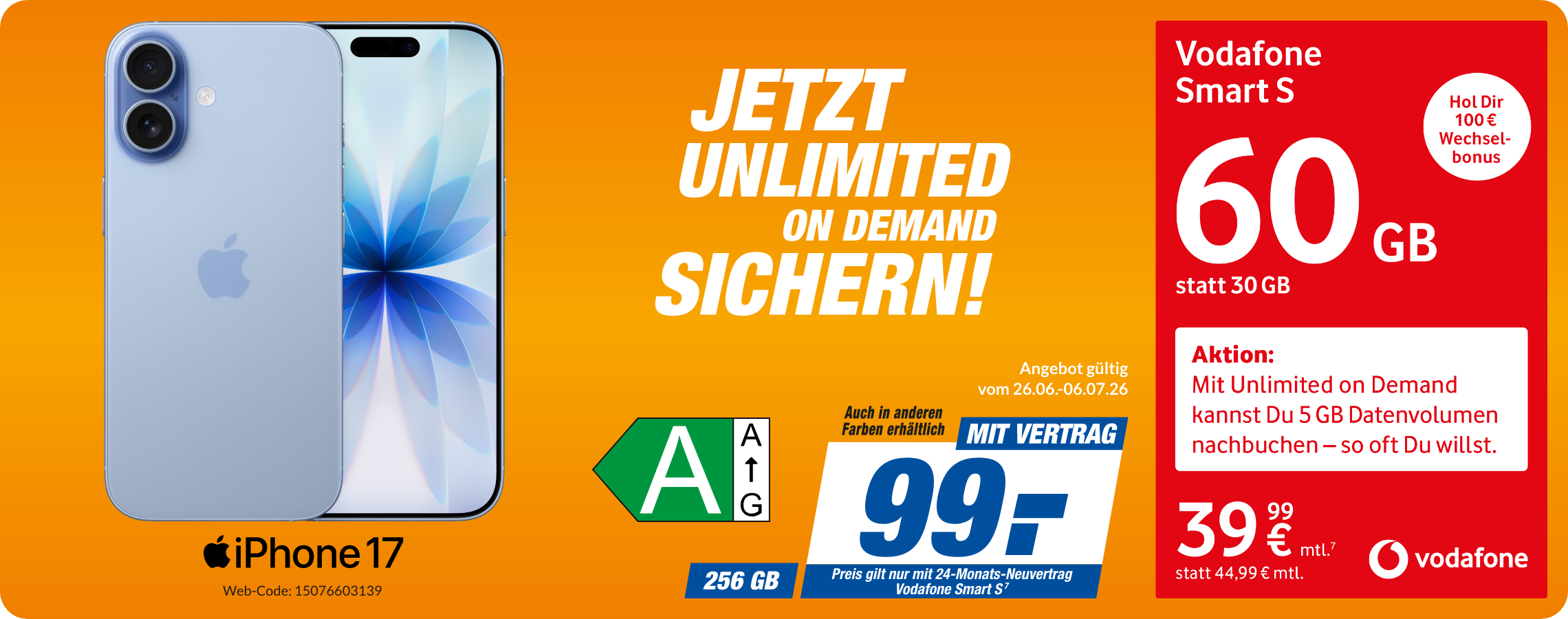 iPhone 17 mit Smart S für 99€!