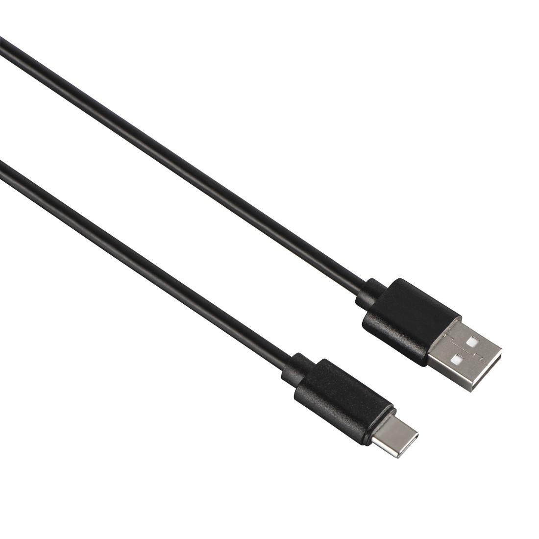 USB-C-Kabel, USB-C-Stecker - USB-A-Stecker, USB 2.0, 0,90 m (00200907)
