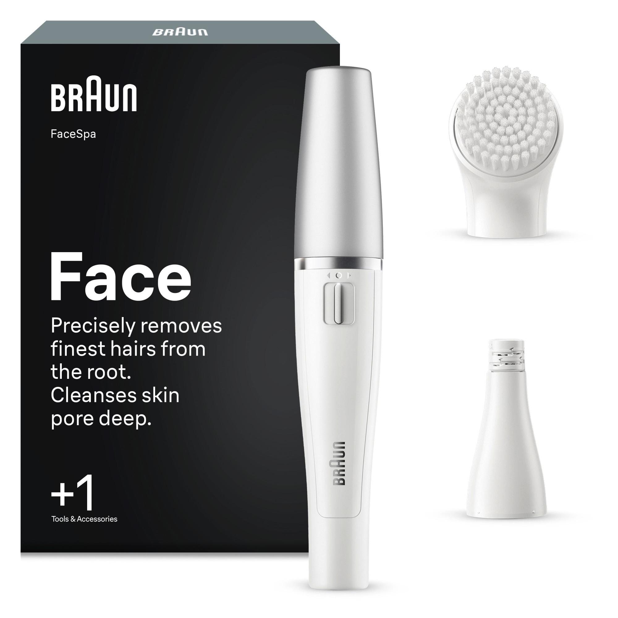 FaceSpa Gesichtsepilierer + 1 Extra SE810 Weiß/Silber