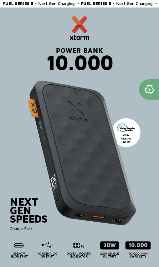 20W Fuel Series Powerbank 10.000mAh Midnight Black (64124)