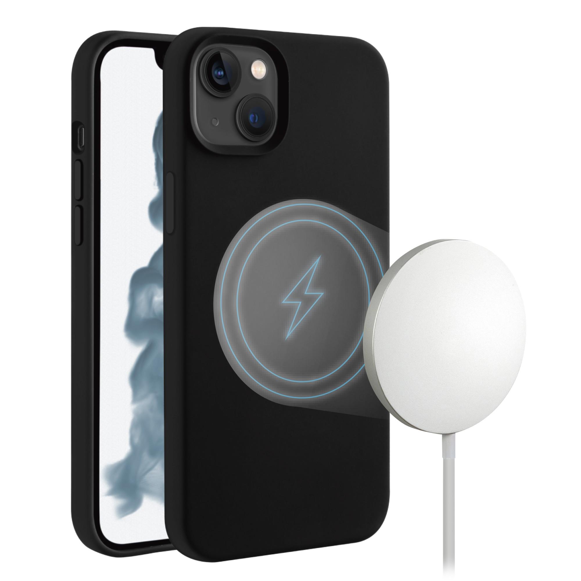 Mag Hype Cover für iPhone 14, Magnetic Wireless Charging Support schwarz (63445)
