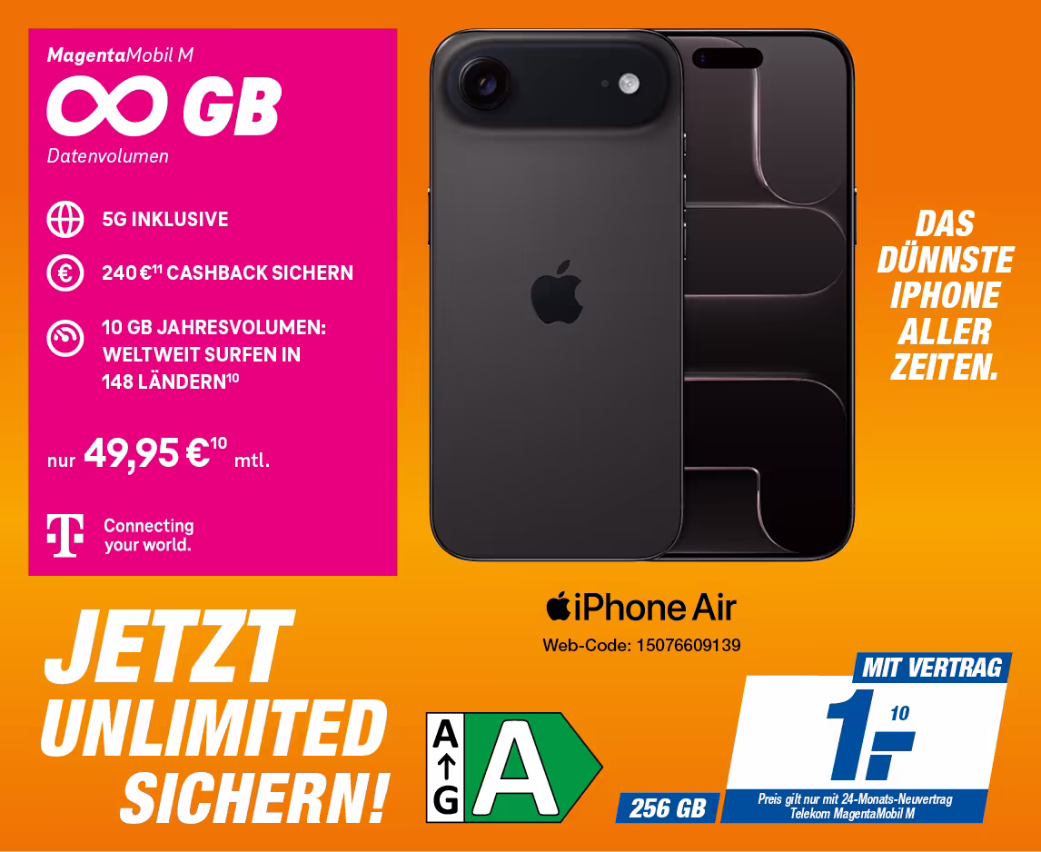 iPhone Air mit Telekom MagentaMobil M