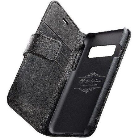 Supreme, Buchklapptasche aus Leder für Samsung Galaxy S10, schwarz