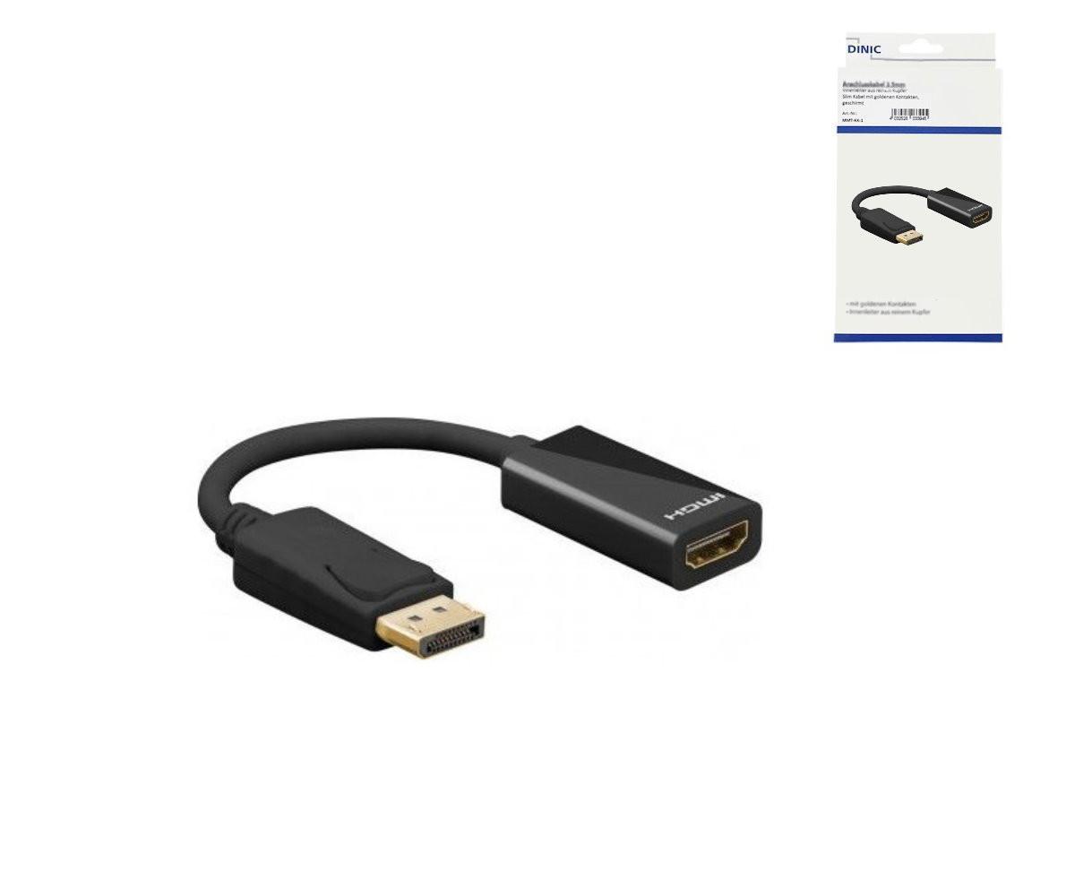 Adapter DisplayPort-Stecker auf HDMI-Buchse, 4K2K@60Hz, 3D, 0,1 m
