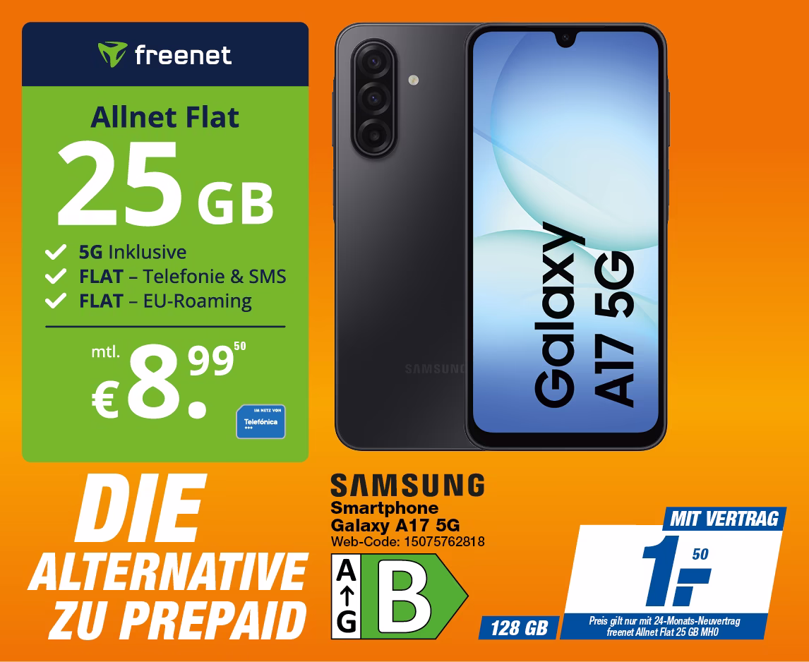 iPhone 17 mit freenet Allnet Flat 25 GB