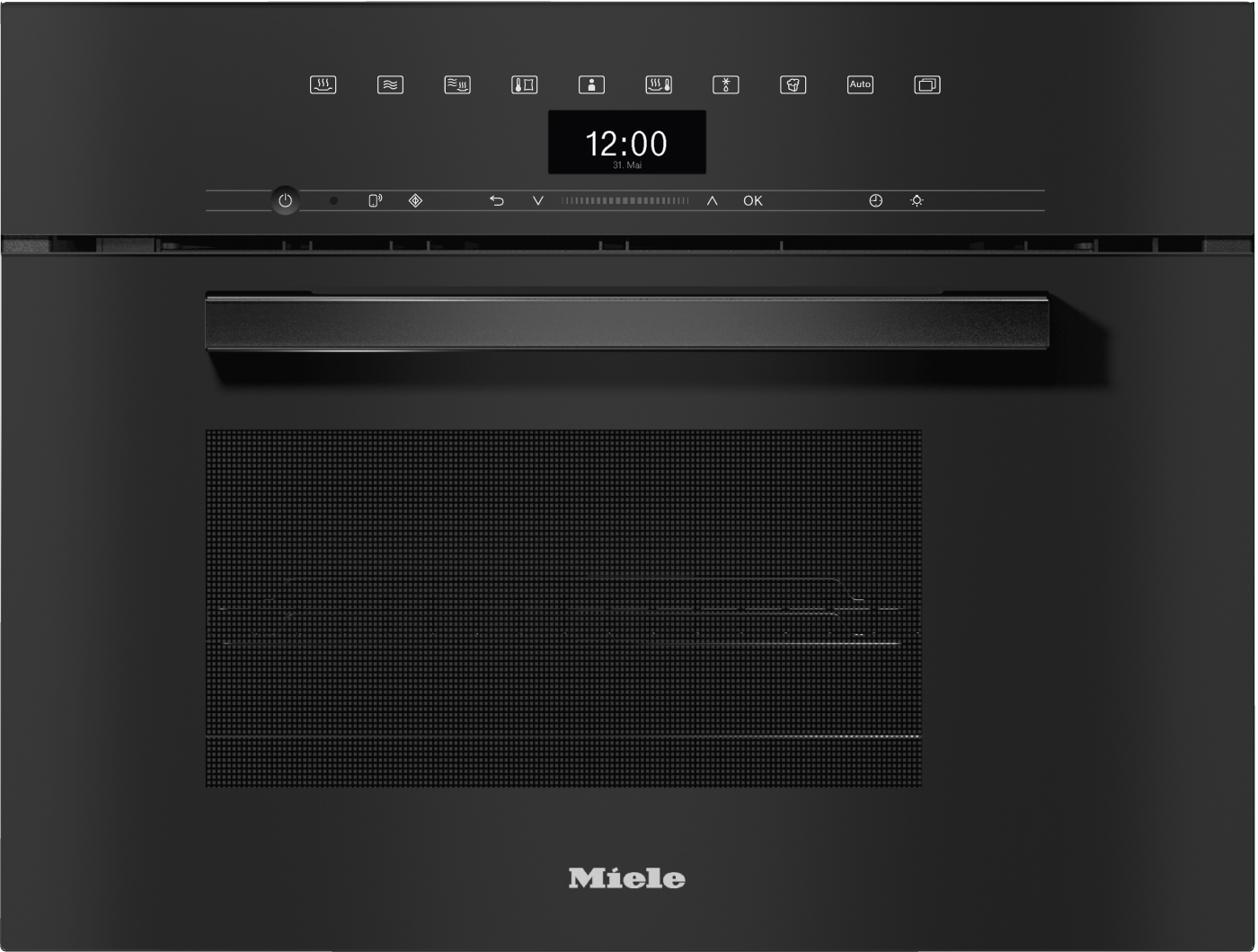 DGM 7440 Dampfgarer mit Mikrowelle Obsidianschwarz