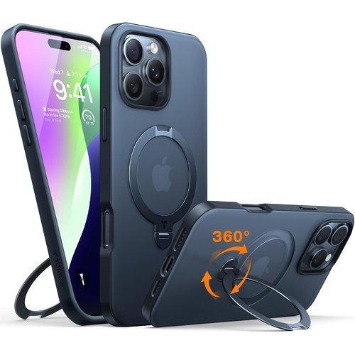 Upgraded 360° drehbare Magnethalterung für iPhone 16 Pro, Schwarz